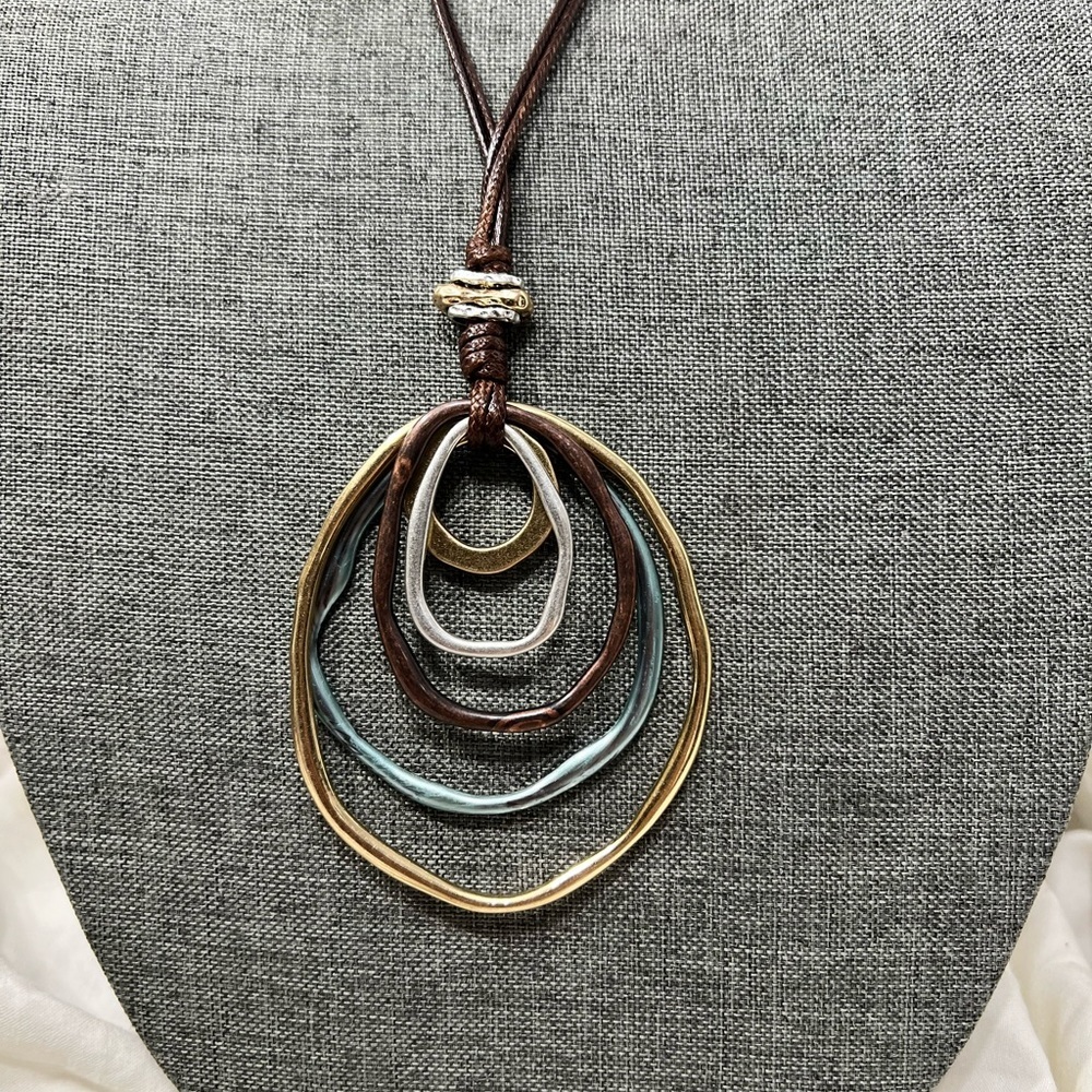 Fashion Jewelry BoHo Style Geometric Circles Plated in Gold, Silver, Bl☑️ - Picture 7 of 11